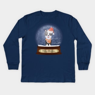 Border Collie Christmas Gift Kids Long Sleeve T-Shirt